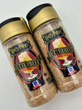 McCormick x Harry Potter BUTTERBEER 2.93 oz Finishing Sugar Bottles (x2)